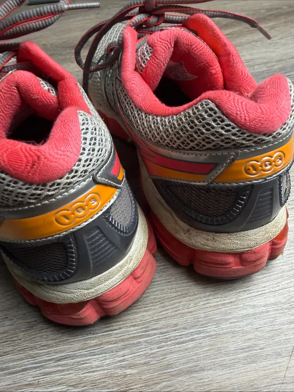 ASICS GEL-Nimbus 15 FluidRide Running Shoes Gray Pink Orange Size 10.5 - Image 6