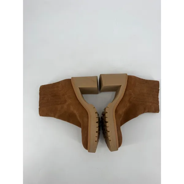 Dolce Vita Caster H2O Boots Womens 9 Brown Suede Waterproof Lug Sole Boho - Image 8