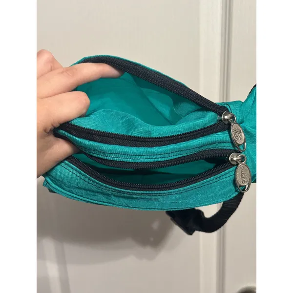 Vintage Casad Teal Fanny Pack Nylon Waist Bum Bag‎ Retro Gorpcore Granola 80s - Image 4