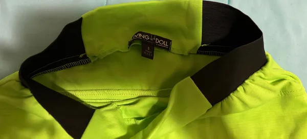 Living Doll lime green/yellow mini skirt-S - Image 3