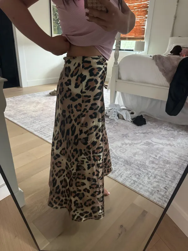 Cheetah silk skirt Multiple - Image 3