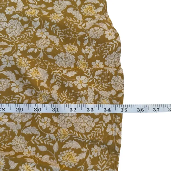 Old Navy Fit and Flare Puff-Sleeve Yellow Floral-Print Mini Dress XS Cottagecore - Image 8