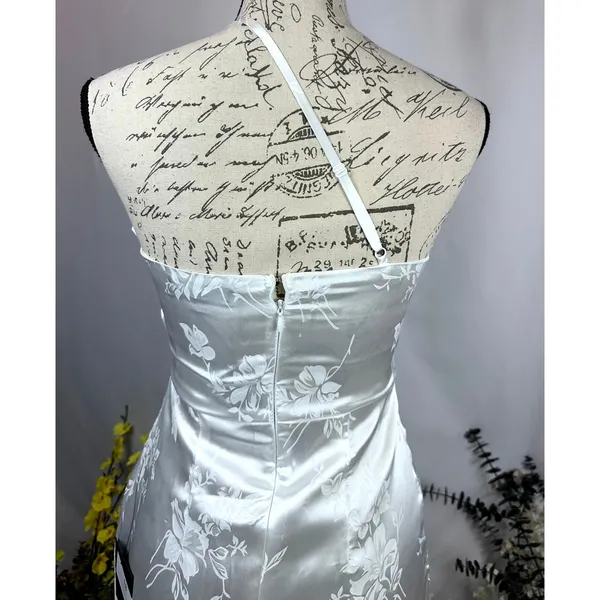 Lulu's On the Dance floor White Jacquard Fringe One-Shoulder Midi Dress XS - Image 13