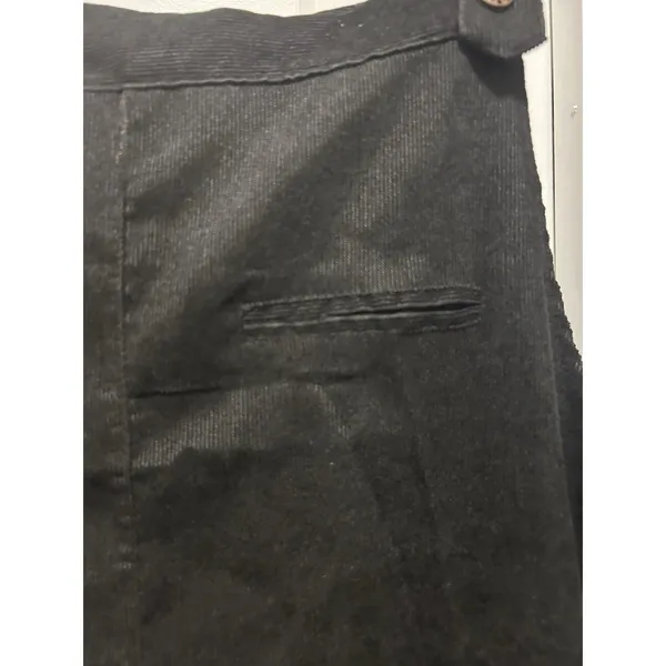 Overall Dress Pocket Black Corduroy Size 2X Front And Back Pockets Midi Teacher - Image 2
