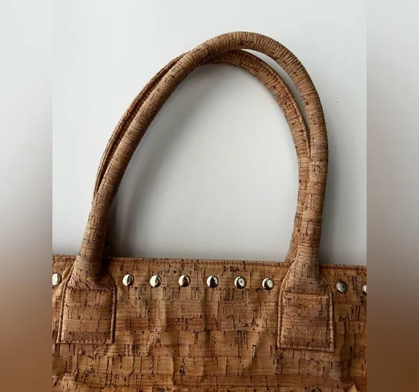 Laggo cork large tote bag lightweight Brown - Image 5