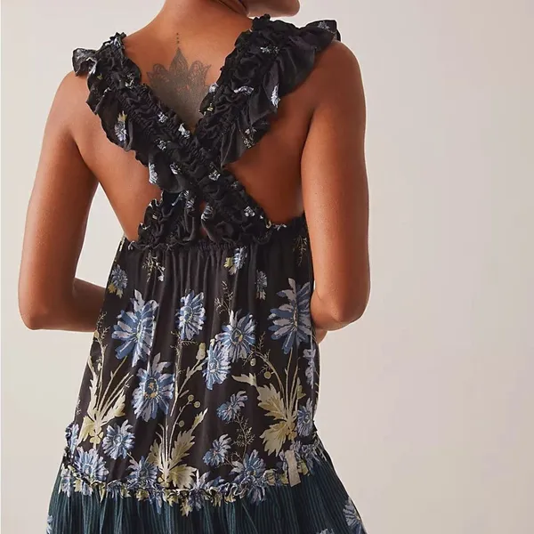 Intimately by Free People Bali Wild Daisy tiered slip dress XS - Image 4