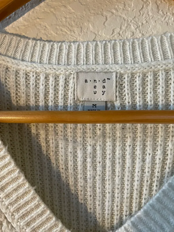 A New Day White Sparkle Sweater - Image 2