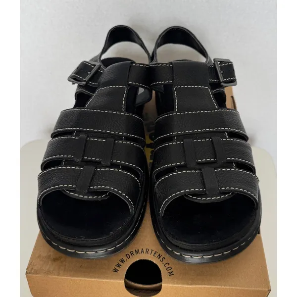 2014 Dr. Martens Carolyn 15699001 Black Leather Fisherman Sandals US 8 Box - Image 7