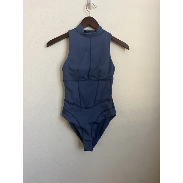 Rip Curl Mirage Ultimate Good Coverage OnePiece Surfsuit Swimsuit Vtg Blue XXS - Image 2