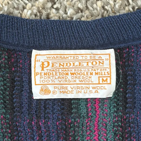 Pendleton Multicolor Plaid Knit Cardigan - Image 7