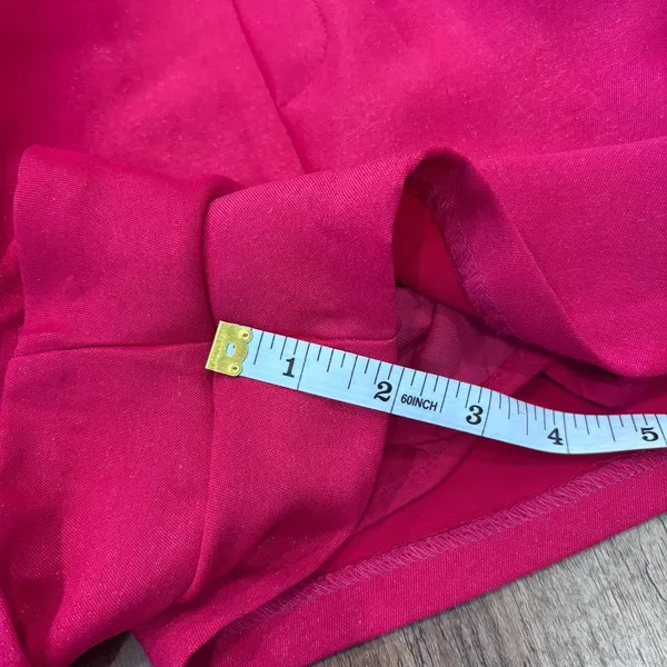 Free People Skylie Saylor Hot Pink Velvet Satin Ruched Romper Spaghetti Strap 4 - Image 12