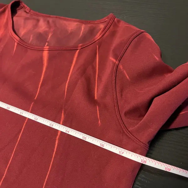Lululemon Red Orange Tie Dye Wunder Train Cropped Long Sleeve Athletic Shirt 10 - Image 7