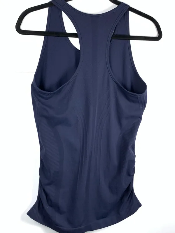 Athleta Womens Tank Top Small Navy Blue Racerback Running Workout Athletic - Image 9