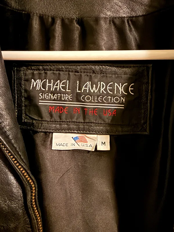 Michael Lawrence Signature Collection Leather Jacket Size M - Image 3