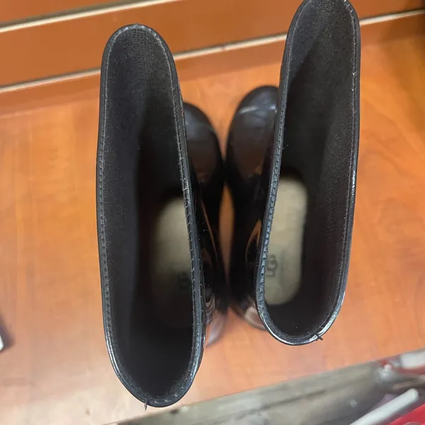 UGG Shiny Black Rain Boots - Image 6