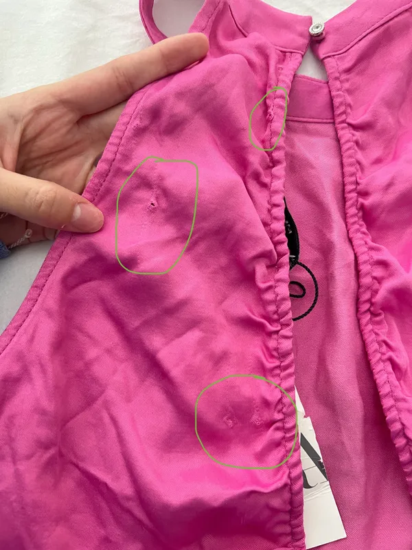 ZARA Satin Pink Halter Top - Image 4