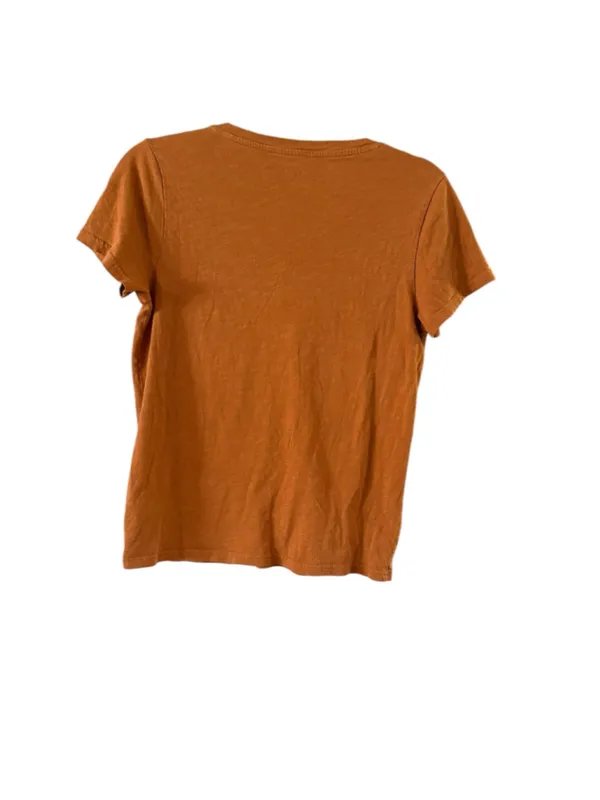 Women's J.Crew Slub Cotton V-Neck Tee, Size S, Orange - Image 8