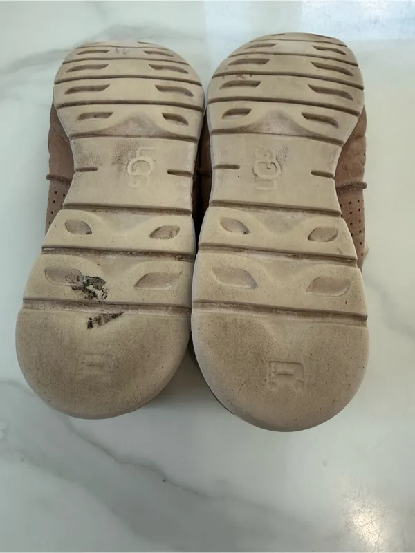 UGG Women's Suede Perforated Lace-Up Sneaker - Taupe - Image 8