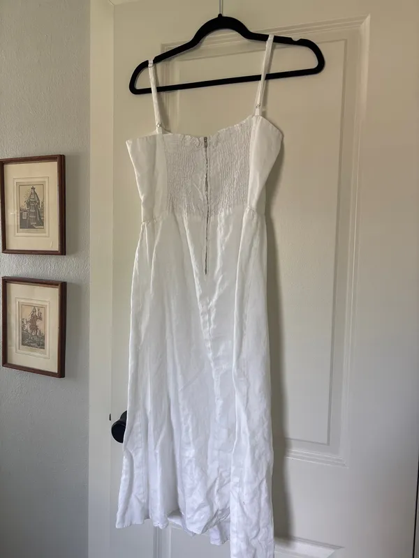 Reformation White Midi Dress - Image 3