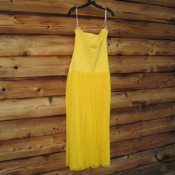 NWT Elliatt Yellow Drop Waist Maxi Gown Dress Size XS - Image 7