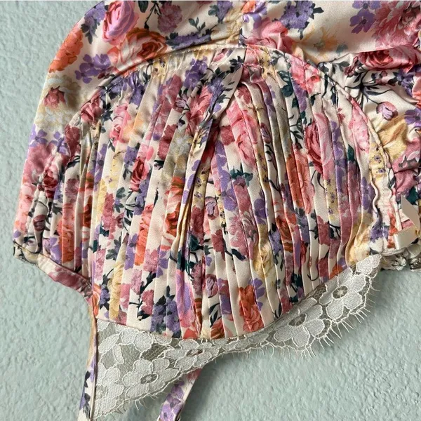 For Love And Lemons Multi-Color Floral Gardenia Mini Dress. Size Medium - Image 7