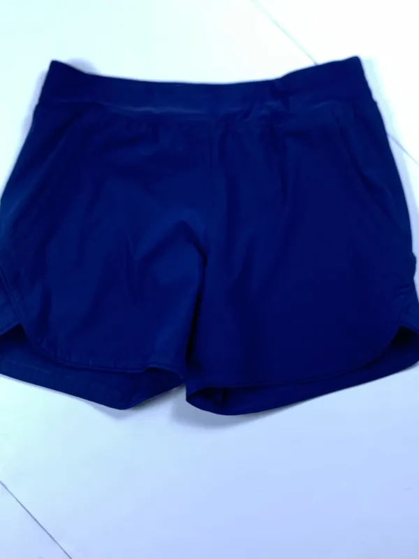 Lands’ End Swim Shorts Women’s Size 8 Navy Blue 5” Inseam Stretch Pockets - Image 3