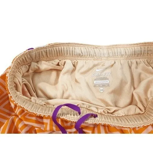 Nike Dri-Fit‎ Orange Chevron Zig Zag Print Running Shorts Size XS - Image 6