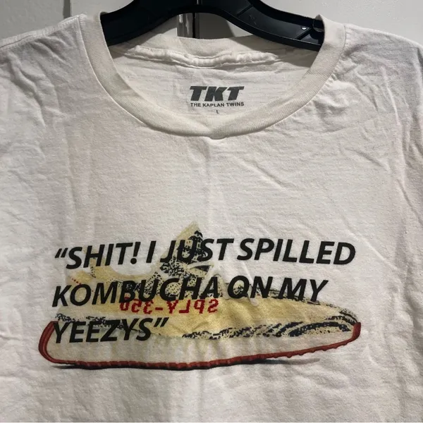 The Kaplan Twins Yeezy Spilled on my Kombucha Tshirt - Image 2