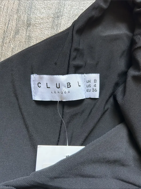 Club L London Black One-Shoulder Maxi Dress - Image 2