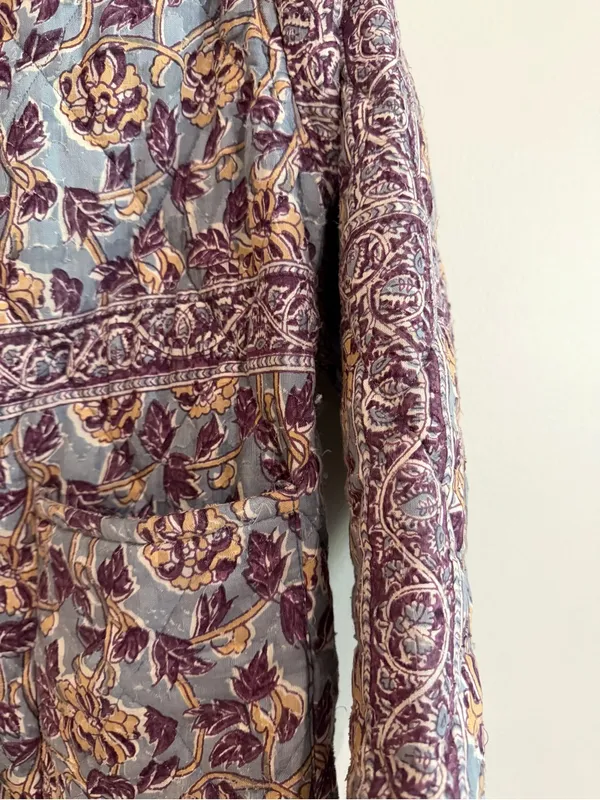 Anthropologie Antik Batik Jacket Quilted Cotton Floral Size Small - Image 10
