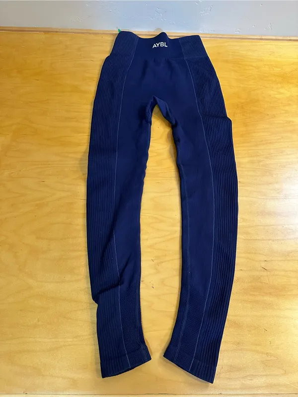 AYBL Reflex Seamless High Waisted Dark Blue Leggings XS - Image 6