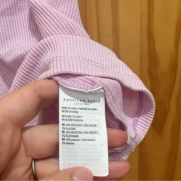 American Eagle Size Large Light Purple/Pink Crop Tank Top. - Image 4
