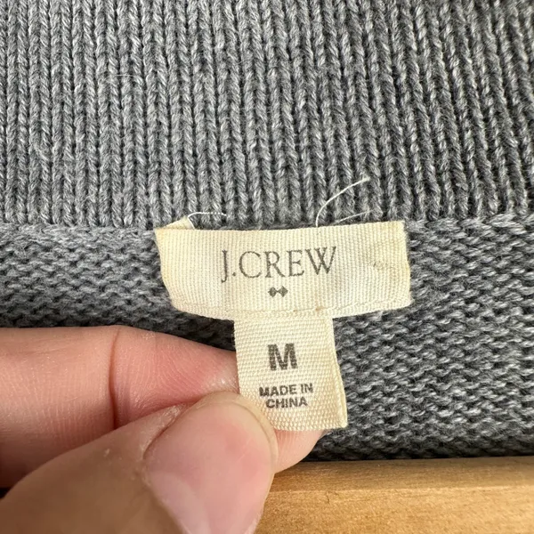 J.Crew Womens‎ Gray Open Front Cardigan Sweater Size Medium Knit Classic Cozy - Image 8