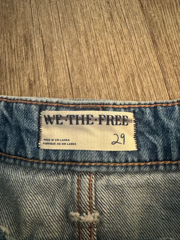 NEW Free People We The Free Chani Denim Maxi Skirt Buttons Front Slit NWOT - 29 - Image 3