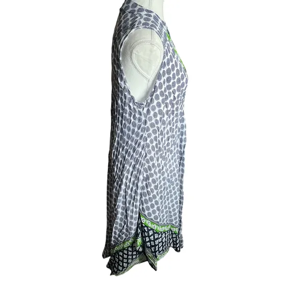 Blue White Green Boho Tapestry Printed Beachy Coverup Dress Resort Women's‎ XL - Image 5