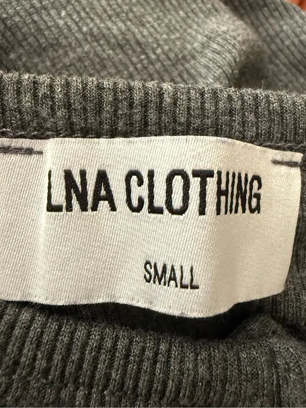 REVOLVE LNA Gabriella Ribbed Snap Henley Dark Heather Grey Size Small - Image 7