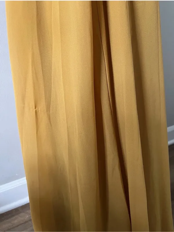 Lulu's Mustard Yellow Sleeveless V‑Neck Maxi Dress Size XS - Image 4