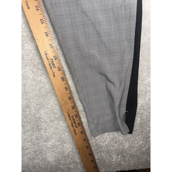 Athleta Pants Womens 4 Gray Black Plaid Brooklyn Ankle‎ Side Stripe Stretch - Image 11