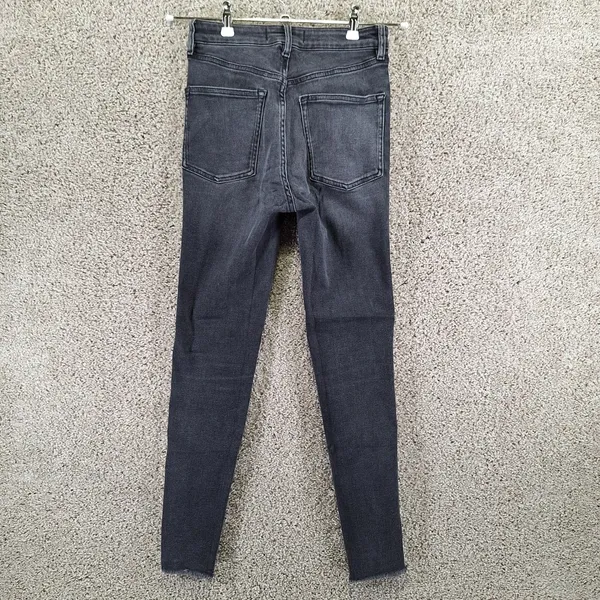 Free People Jeans Womens 27 (Fits 26x27) Dark Wash We the Free‎ Raw Hem Boho - Image 5