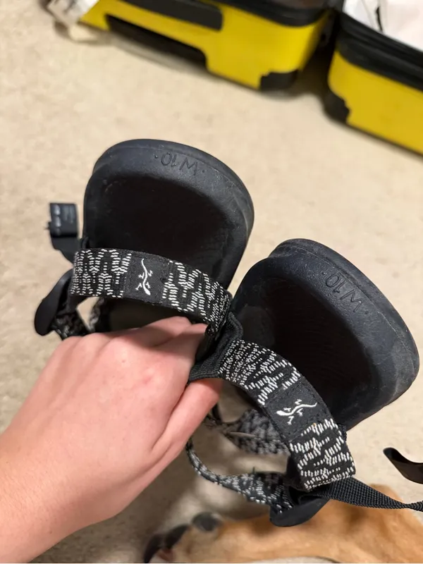 Chaco Black and White Strappy Sport Sandals - Image 2