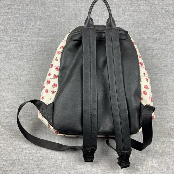Juicy Couture Backpack White Pink Rose Floral Multi Zip Coquette Y2K Style - Image 5
