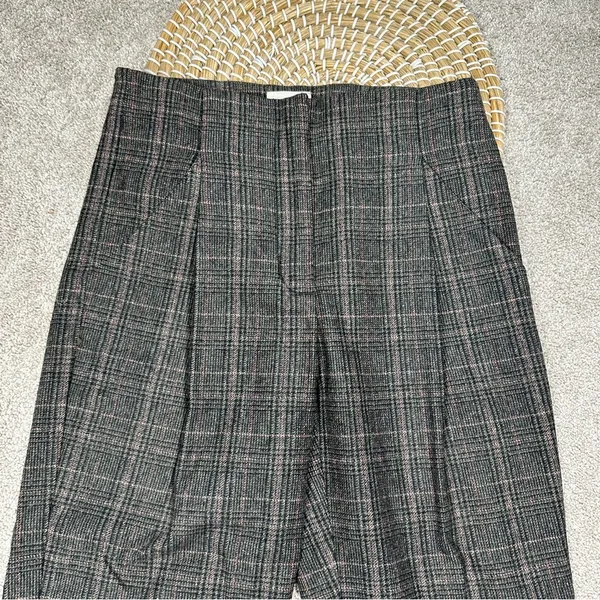 Wilfred Wool Cashmere Blend Chambéry Plaid Pants Cropped Pleated Tartan Size 0 - Image 5