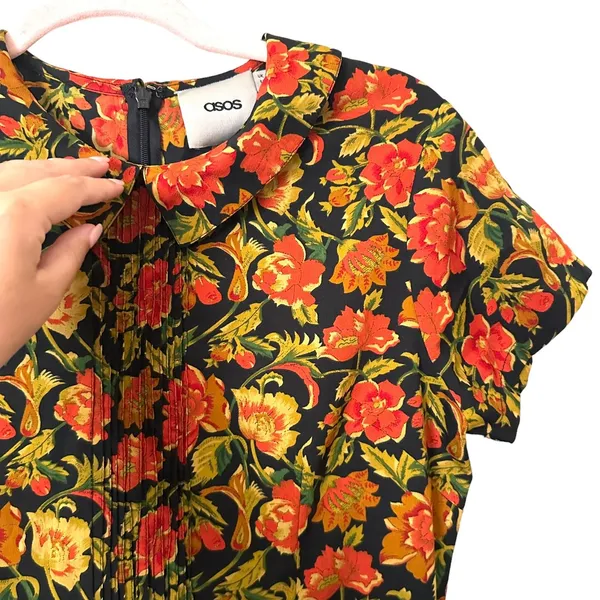 ASOS Floral Skater Mini Dress‎ Sz 6 - Image 5