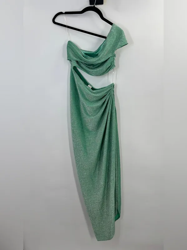 Baobab Aury Midi Dress in Nori Green Sparkle - Image 5