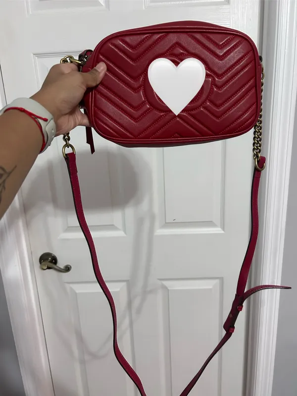 Red Faux Leather Crossbody Purse - Image 2