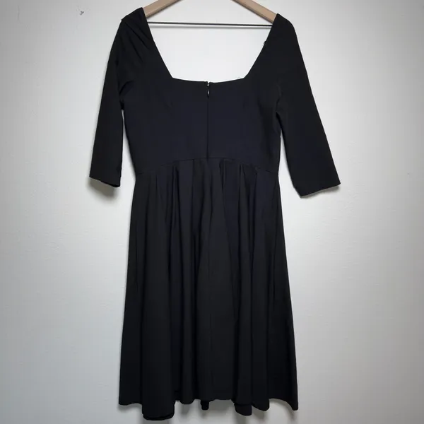 Unique Vintage Women Dress 1X/16 Black Lamar Sweetheart Swing 1950s Retro - Image 5