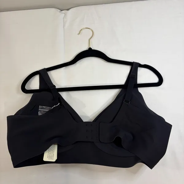 VertVie Womens Seamless‎ Wireless Bra Black Molded Cup 2XL New strap extender - Image 3