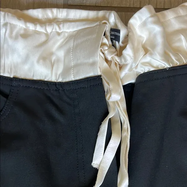 Mango Black and White Wide Leg Palazzo Pants - Image 5
