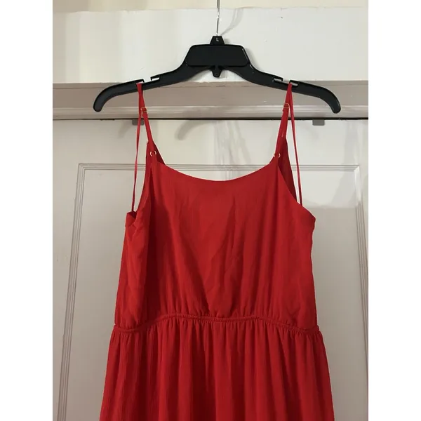 Flying Tomato Strappy Ruffle Maxi Dress Red Size Medium Cocktail Formal Sundress - Image 3