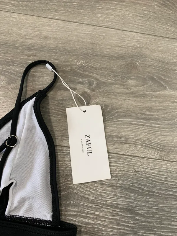 Zaful Black Non Padded Bikini Swim top - Image 4